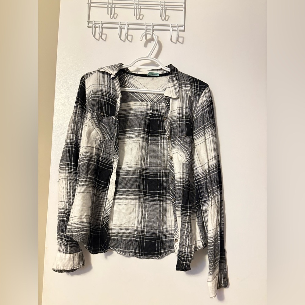 Black and White Plaid Shirt